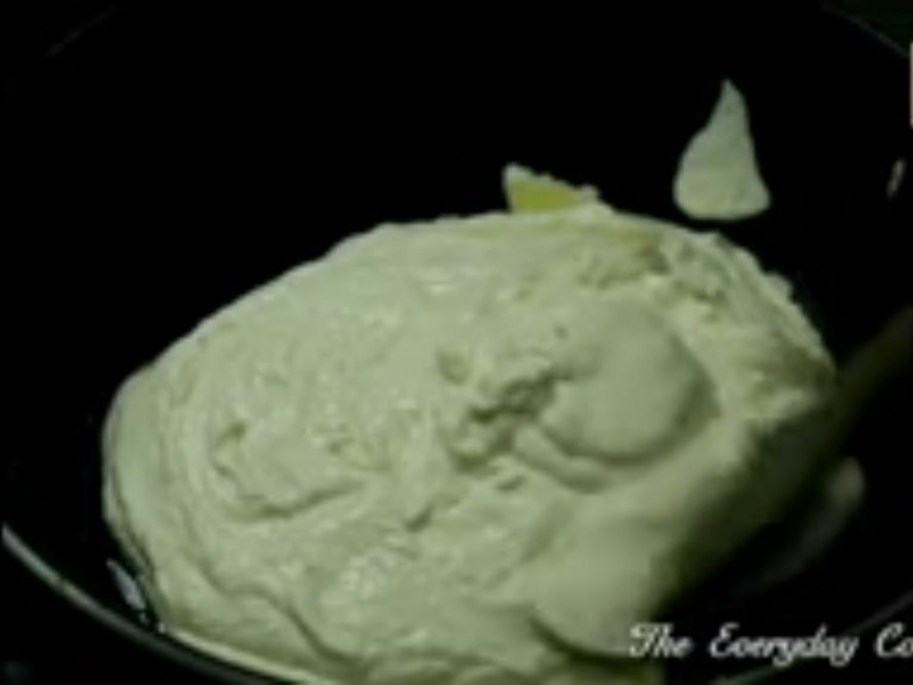 Stirring ground almonds