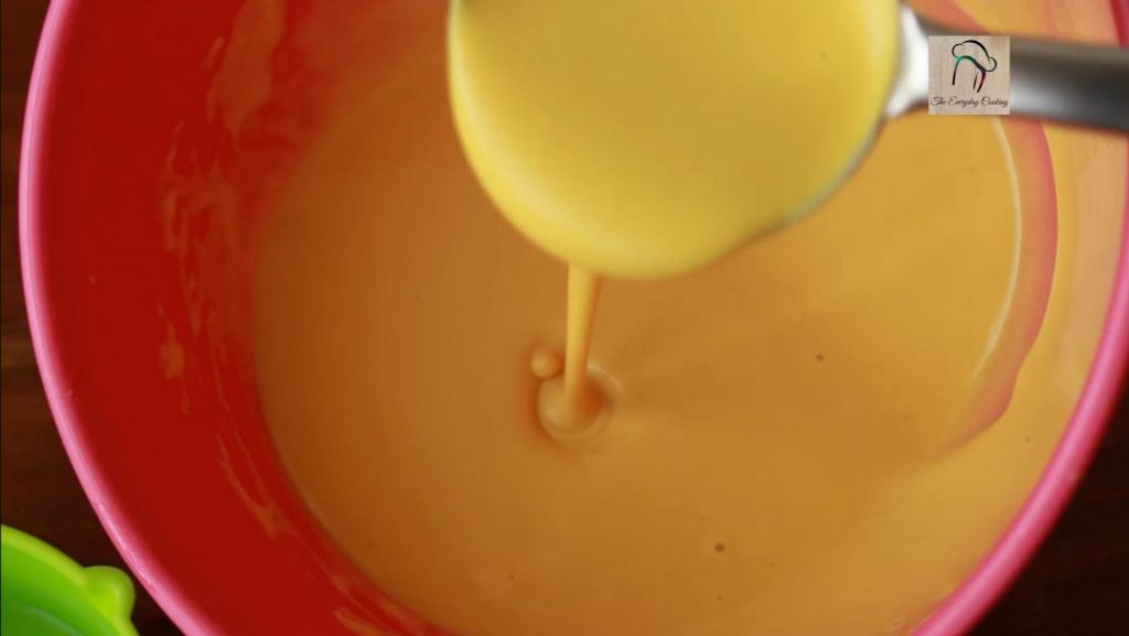 Flowing consistency boondi batter